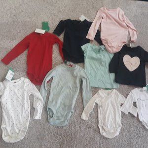 Baby Girl's Bodysuits LOT set ALL NEW